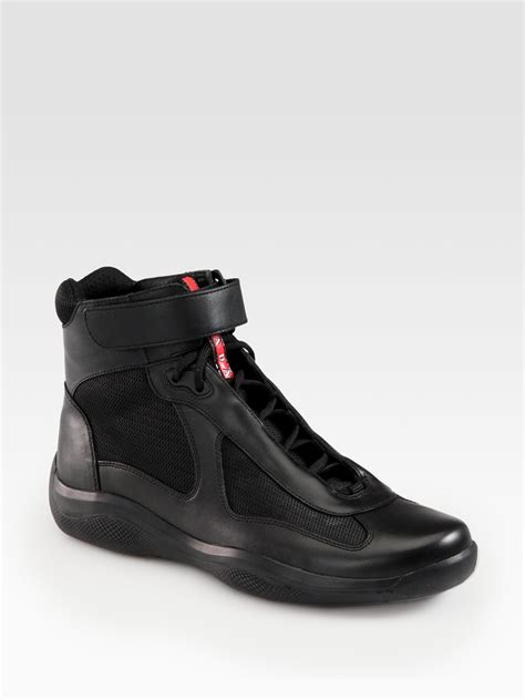 prada smeaker|Prada designer high top sneakers.